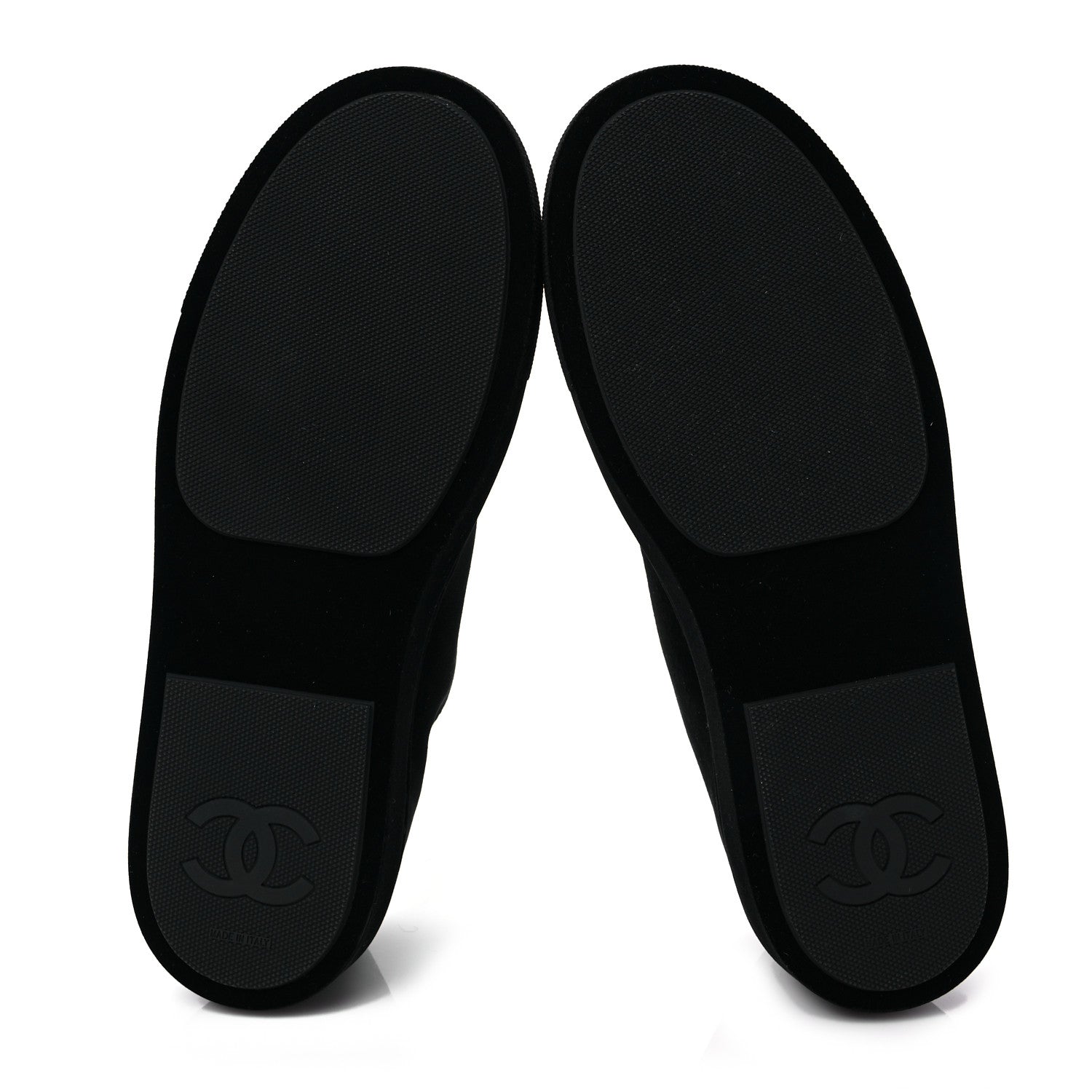 Chanel Velvet Womens CC Sneakers 40.5 Black 5 of 7