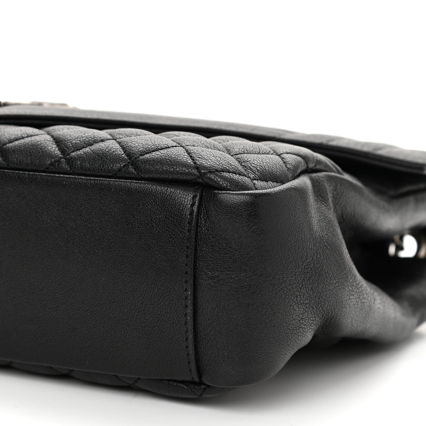 Calfskin Mixed Matelasse Triquilt Large Monogram Satchel Black
