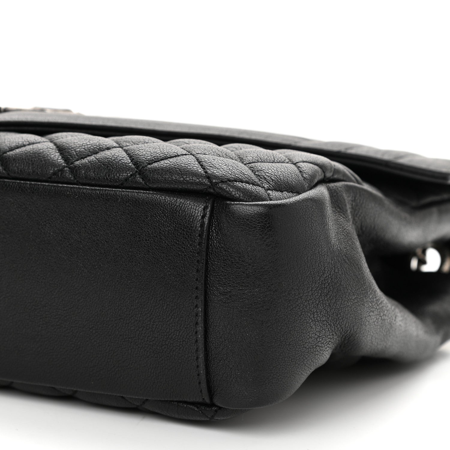 Saint Laurent Calfskin Mixed Matelasse Triquilt Large Monogram Satchel Black 10 of 10