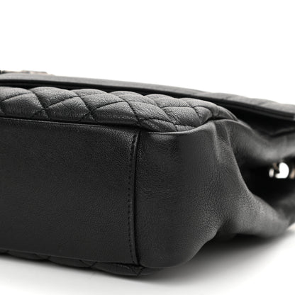 Saint Laurent Calfskin Mixed Matelasse Triquilt Large Monogram Satchel Black 10 of 10