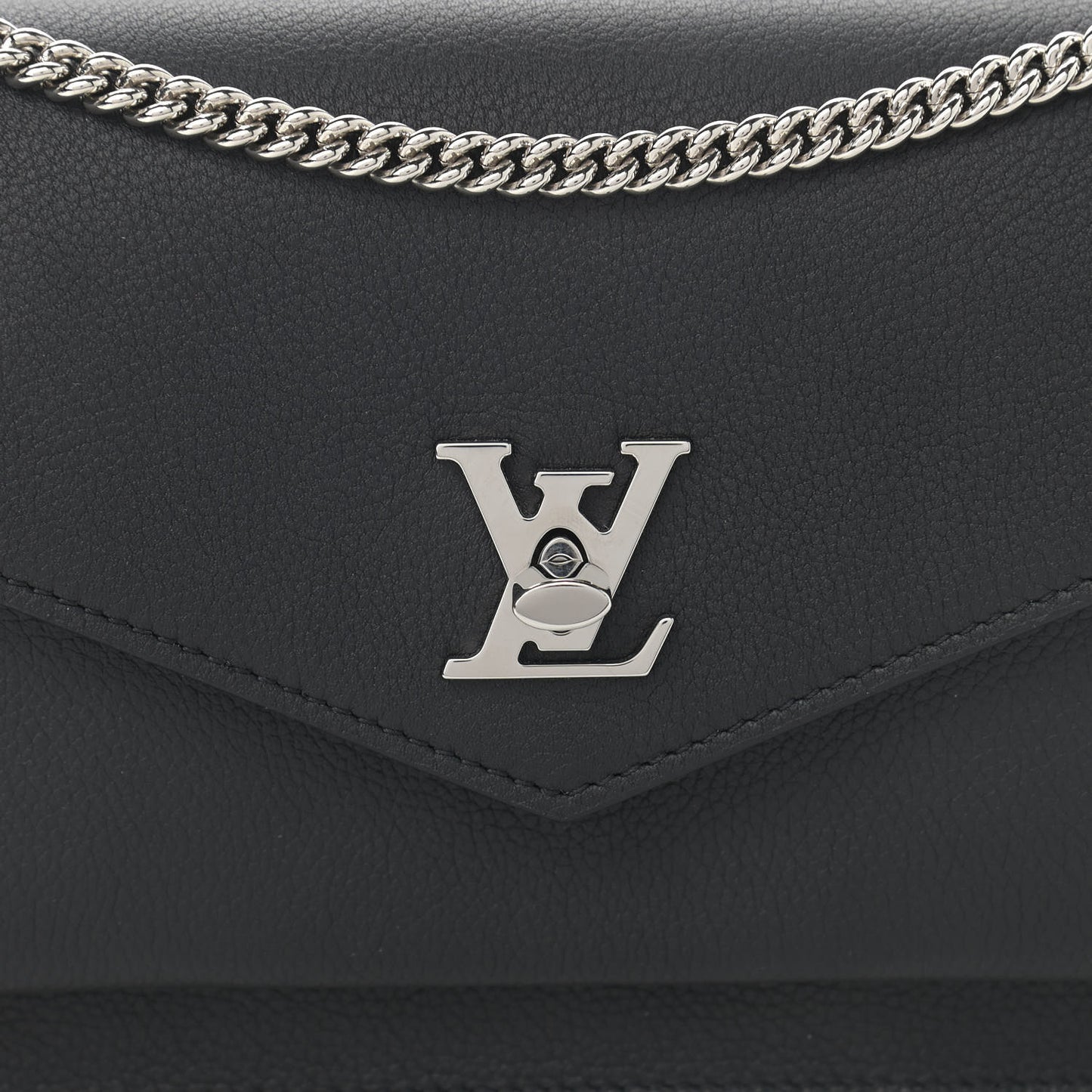 Soft Calfskin My Lockme Chain Pochette Black
