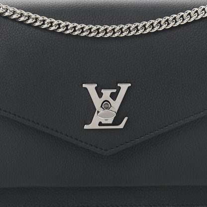 Louis Vuitton Soft Calfskin My Lockme Chain Pochette Black 7 of 9