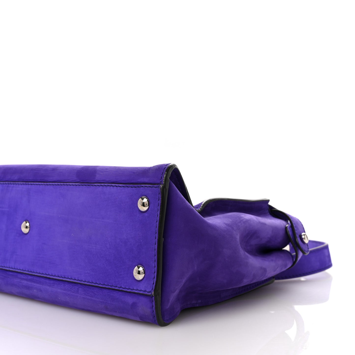 Suede Medium Peekaboo Iconic Satchel Purple