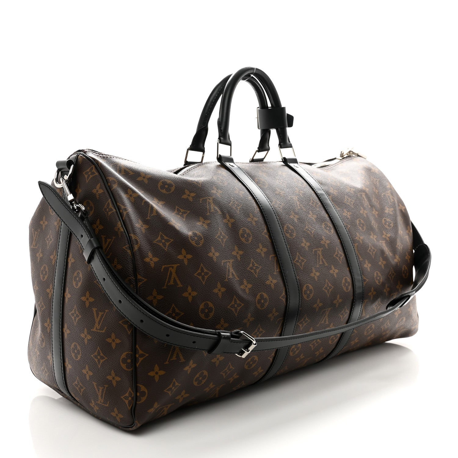 Louis Vuitton Monogram Macassar Keepall Bandouliere 55 2 of 9