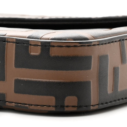 Fendi Vitello Soft F is Fendi Bi-Color FF 1974 Embossed Envelope Wallet On Chain with Pouches Maya Black 11 of 16