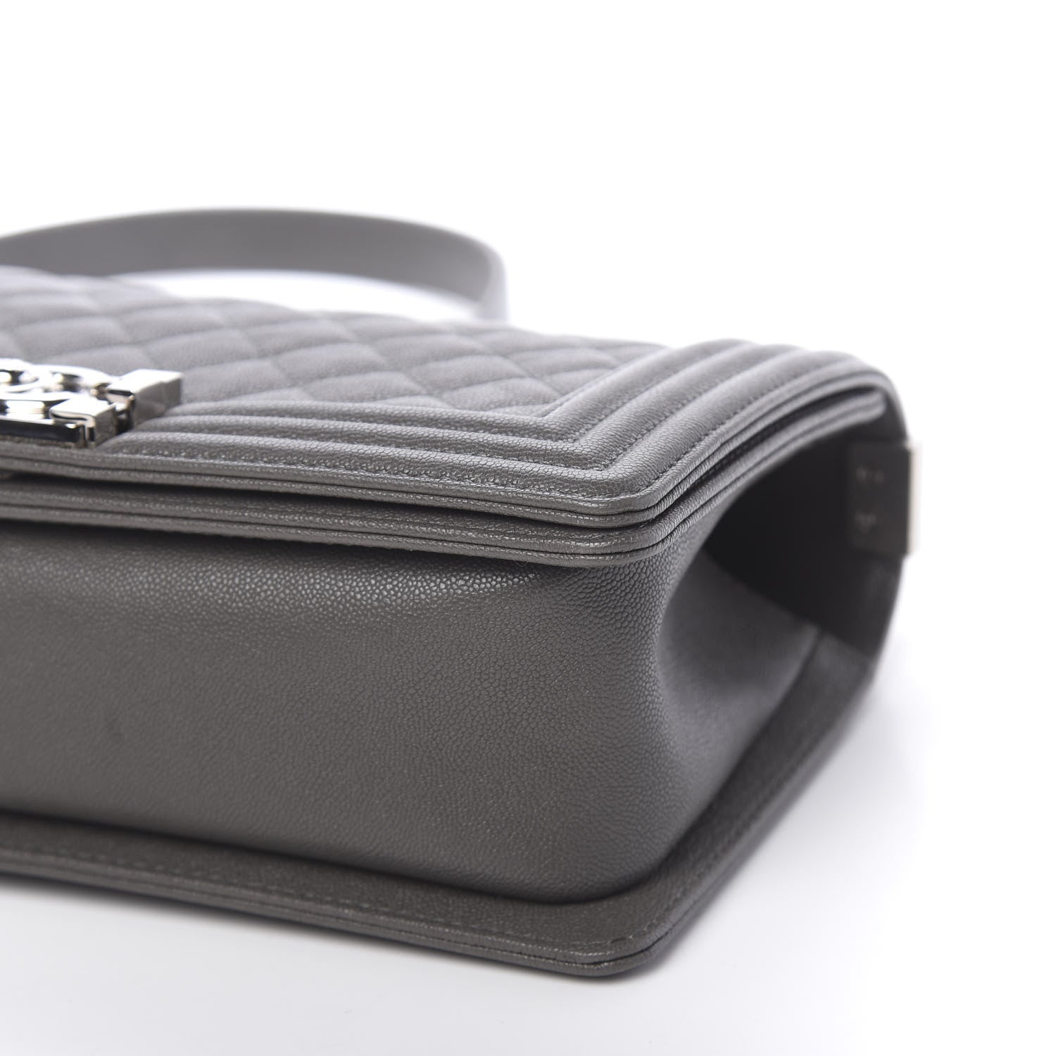 Chanel Caviar Quilted Medium Boy Flap Grey 10 of 11