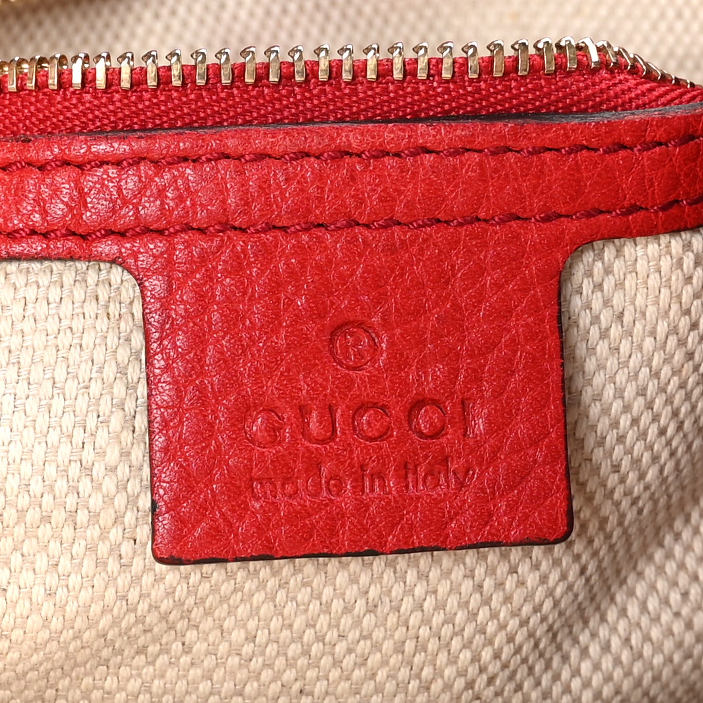 Pebbled Calfskin Medium Soho Shoulder Bag Tabasco Red