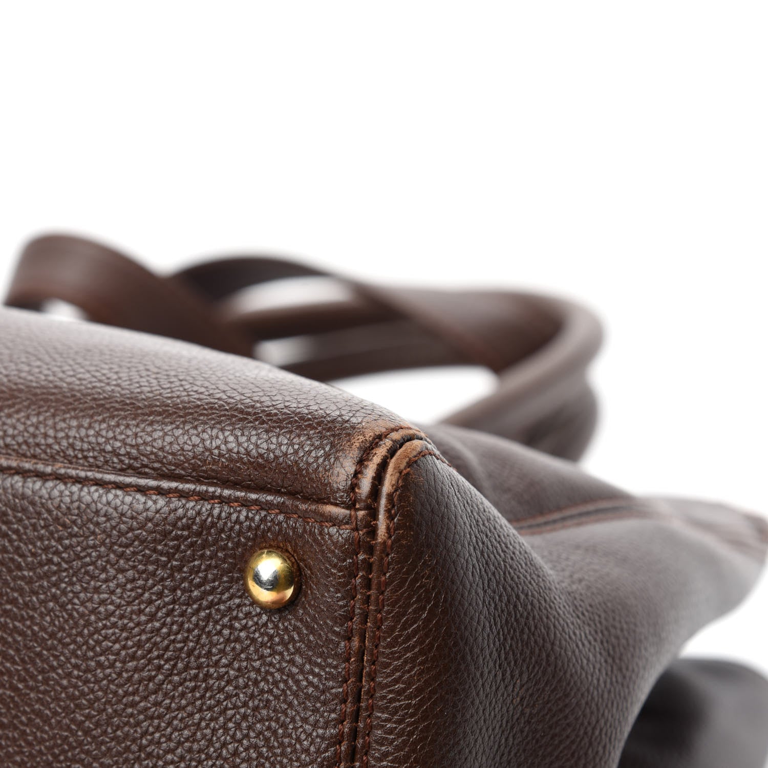Chanel Calfskin Cerf Executive Shopper Tote Brown 10 of 21