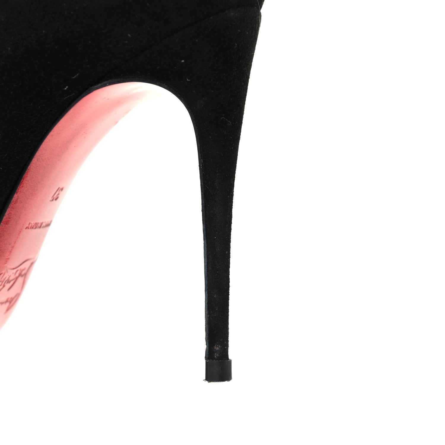 Christian Louboutin Veau Velours Pigalle Follies 100 Pumps 37 Black 10 of 10