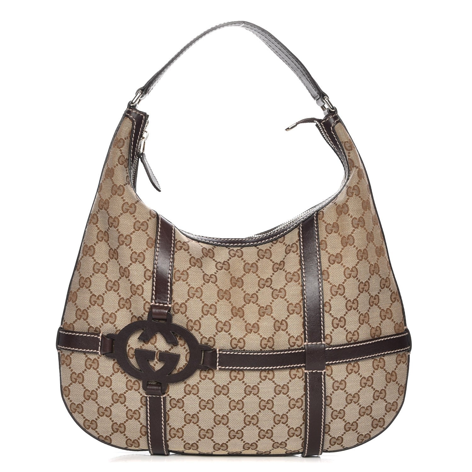 Gucci Monogram GG Royal Hobo Dark Brown 1 of 7