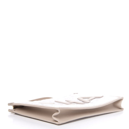 Chanel Tweed PVC Lambskin Wristlet Pouch Beige 4 of 11