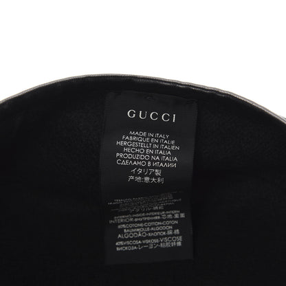 Gucci Felt Embroidered GG Patch Beret Hat Black 5 of 5
