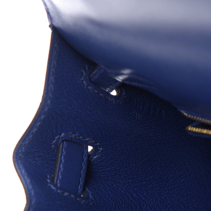 Hermes Tadelakt Kelly Sellier 25 Bleu Electrique 10 of 10