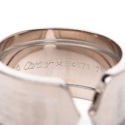Cartier 18K White Gold 10mm Logo De Ring 50 5.25 5 of 7