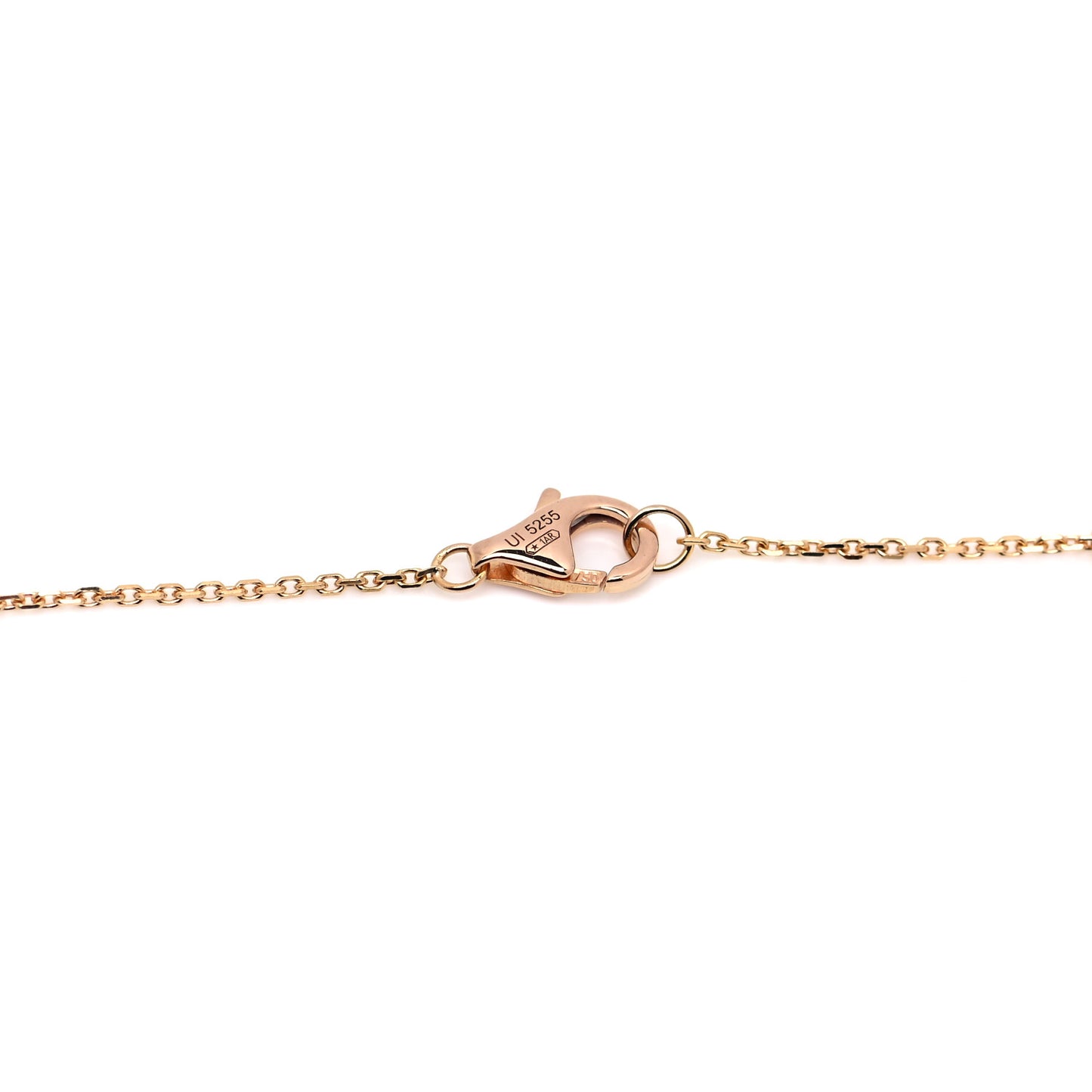 18K Pink Yellow White Gold Pink Spinel Trinity Pendant Necklace