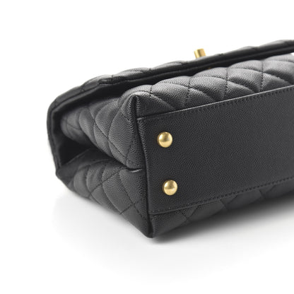 Chanel Caviar Lizard Embossed Quilted Mini Coco Handle Flap Black 6 of 11