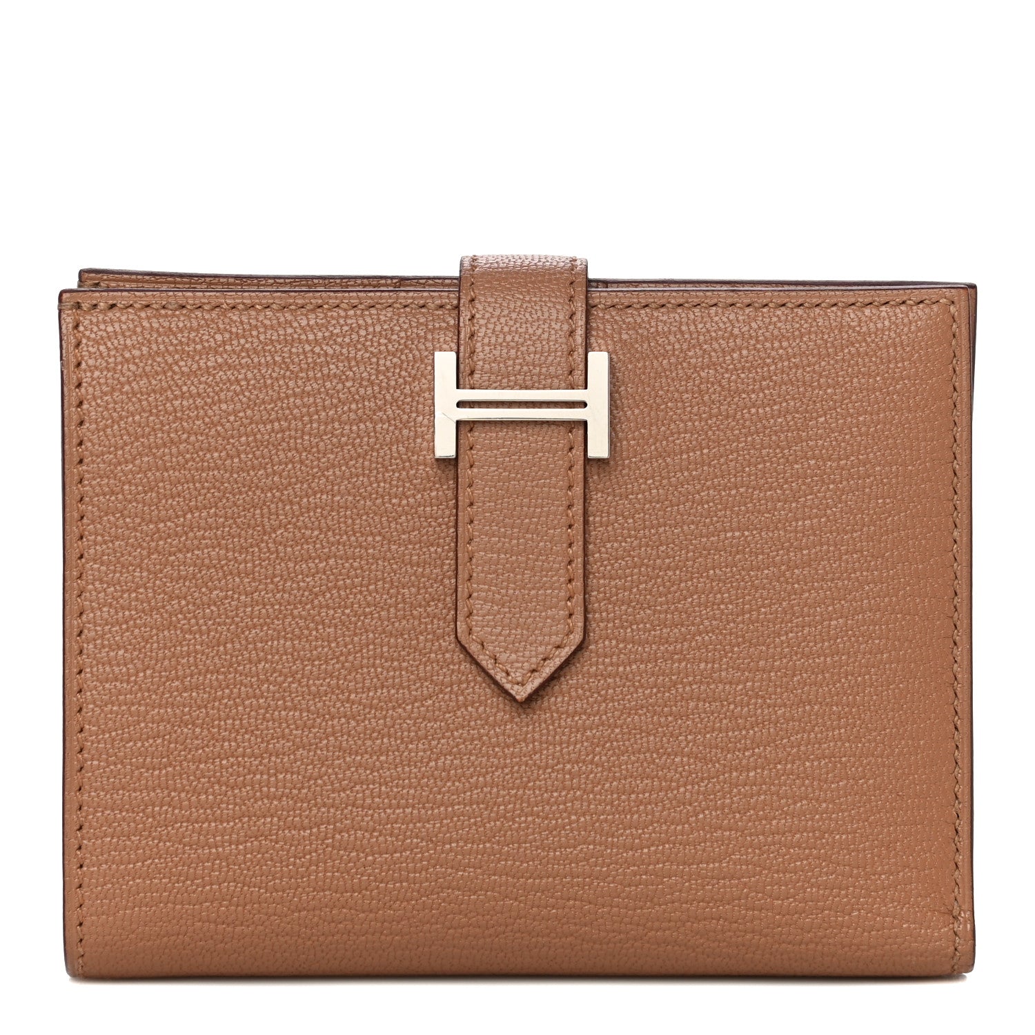 Hermes Chevre Mysore Bearn Compact Wallet Quebracho 1 of 11