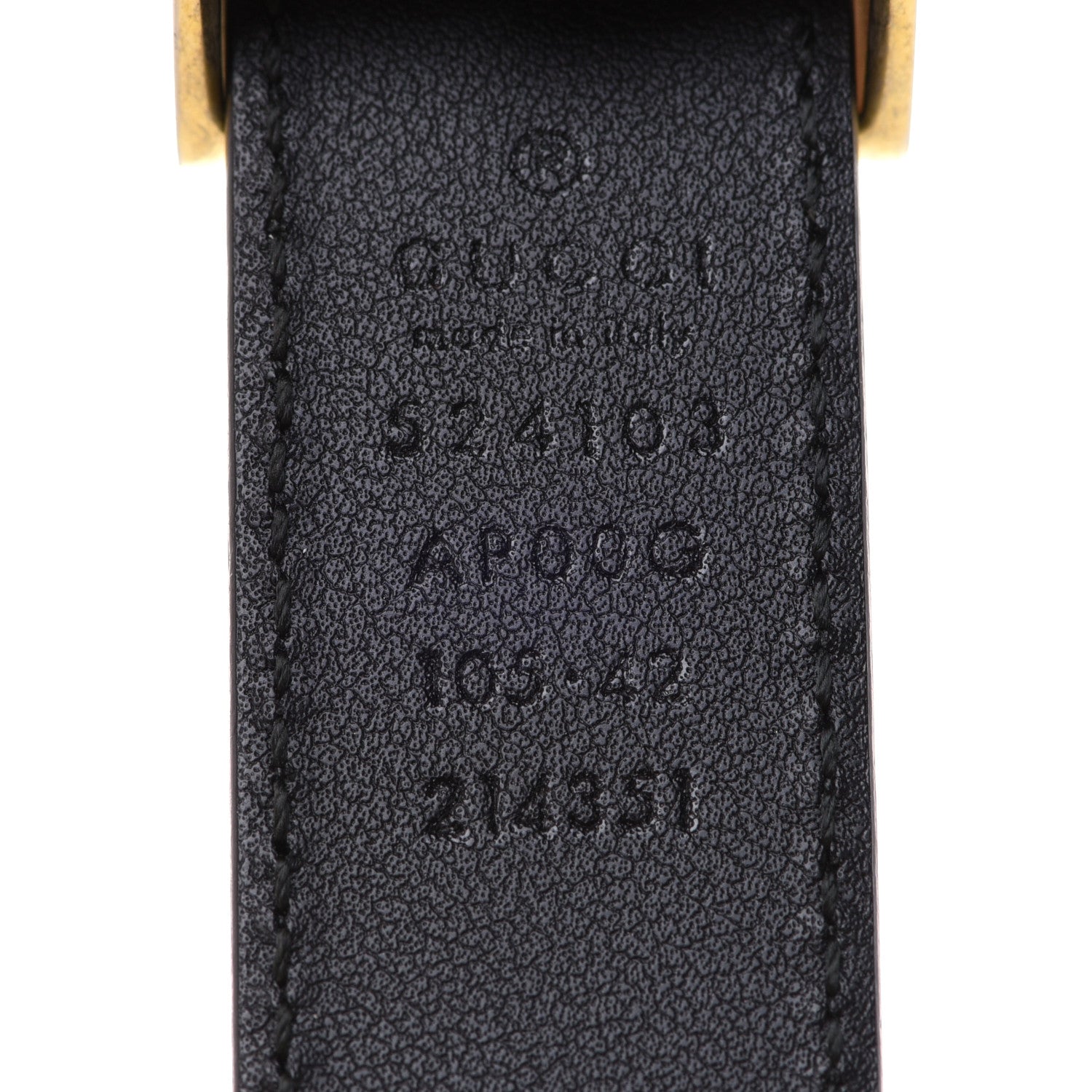 Gucci Moon Calfskin Torchon Double G 25mm Belt 105 42 Black 3 of 6