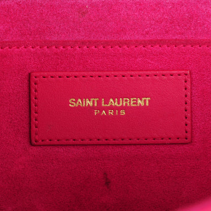 Saint Laurent Calfskin Classic Y Ligne Clutch Fuchsia 6 of 10