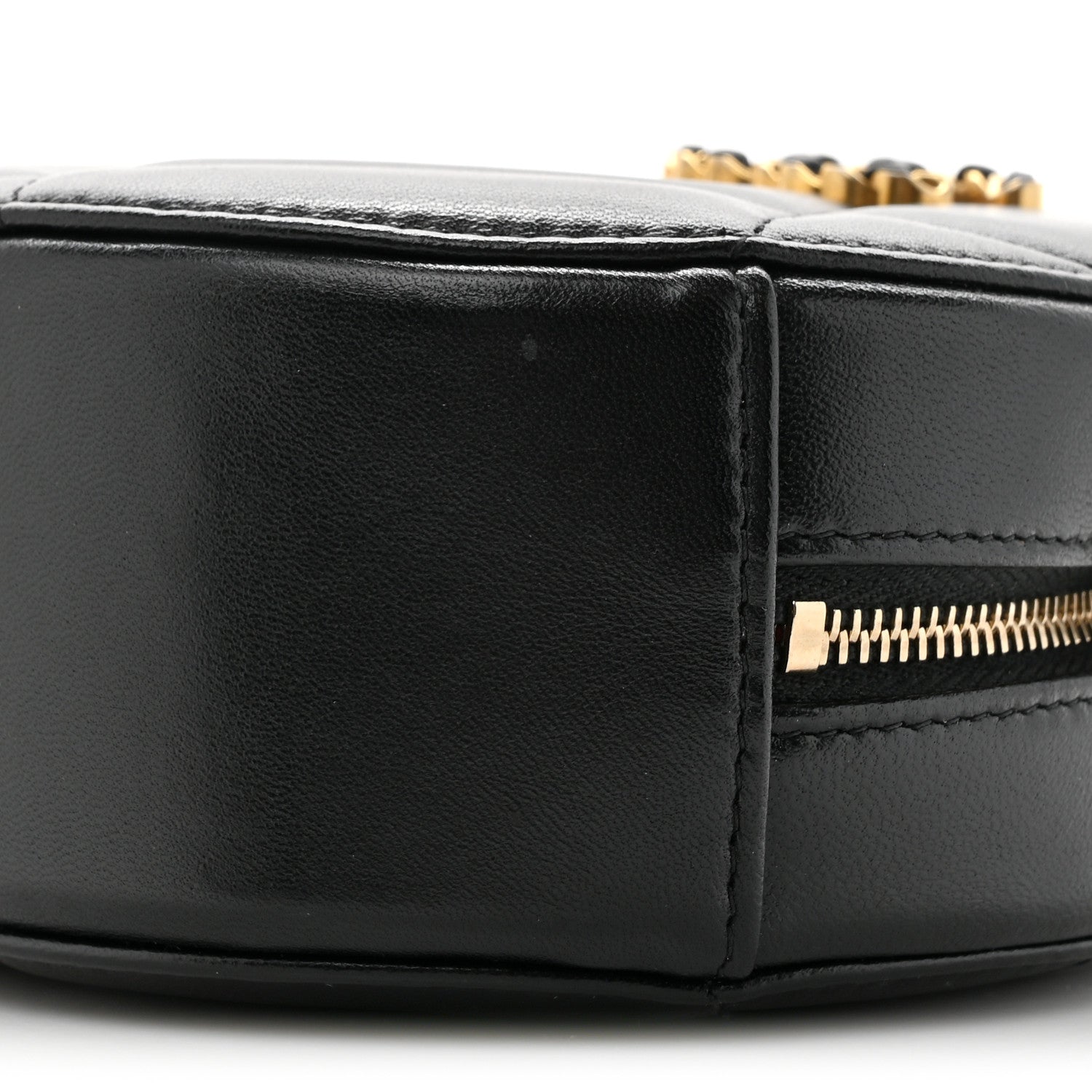 Chanel Lambskin Quilted Chanel 19 Round Clutch With Chain Black 9 of 10
