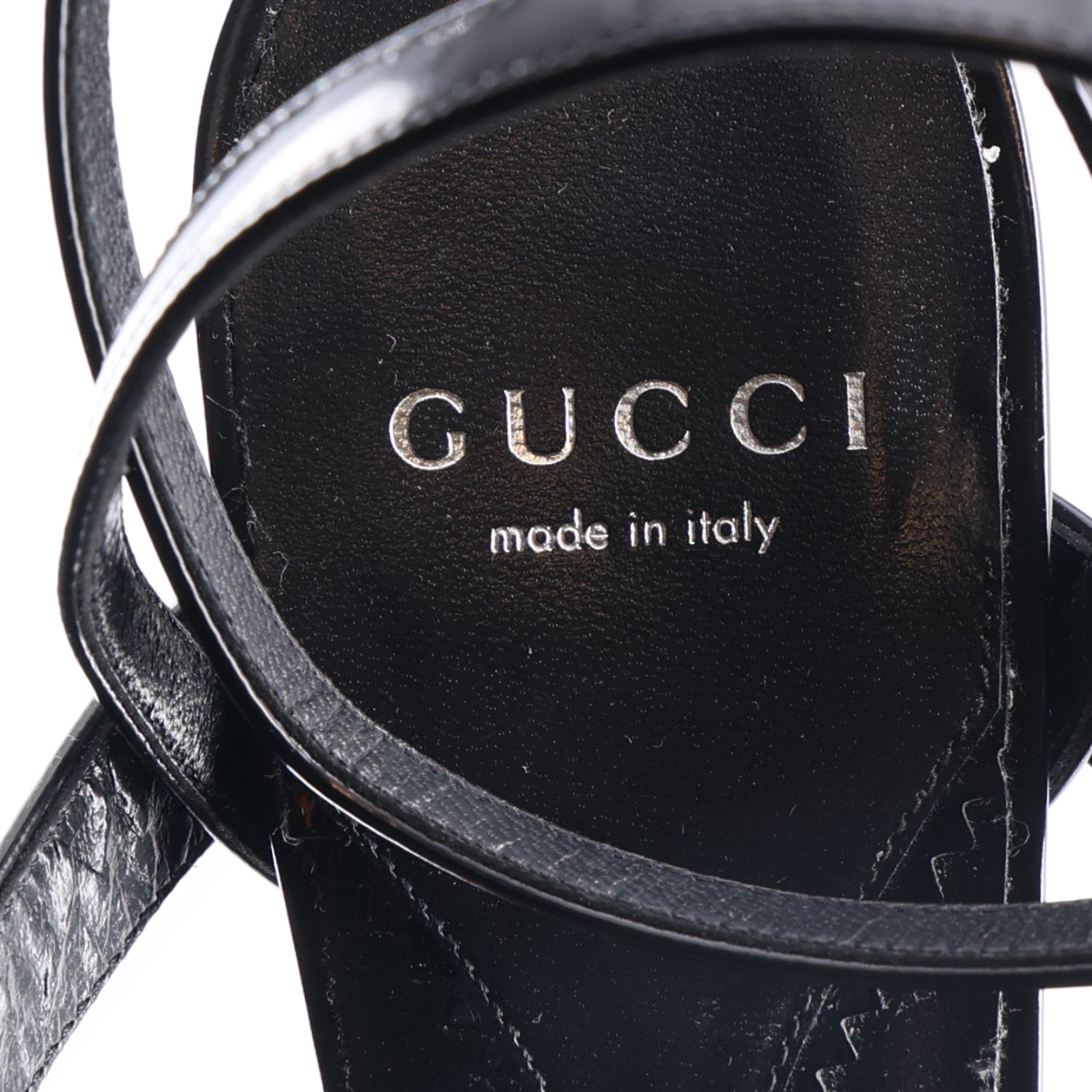 Gucci Nappa Regent Strappy Horsebit Sandals 39.5 Black 9 of 10