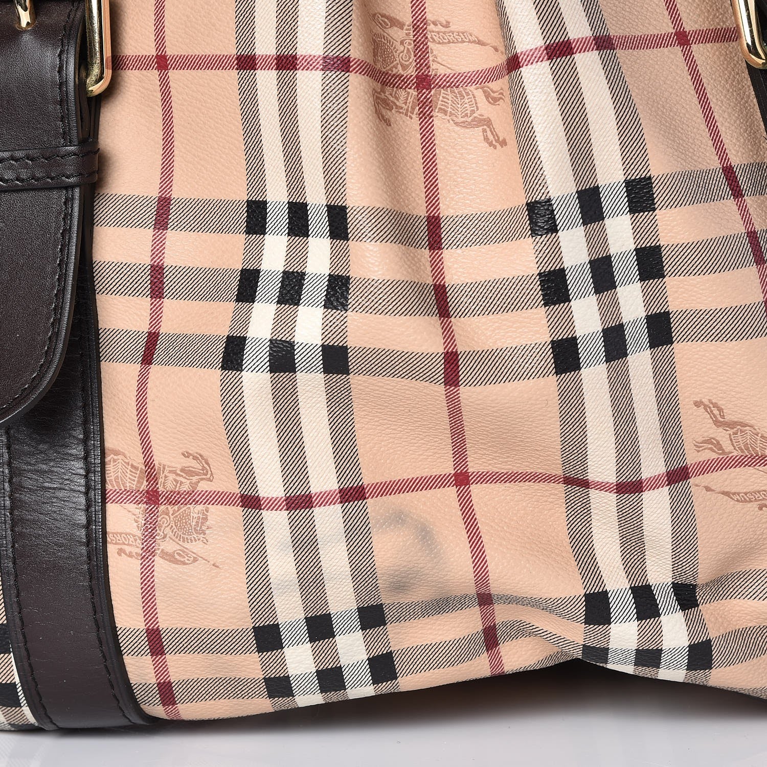 Burberry Haymarket Check Large Northfield Tote Chocolate 9 of 11