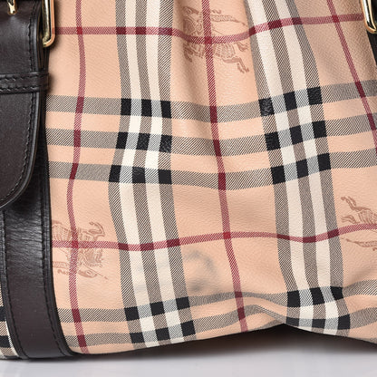 Burberry Haymarket Check Large Northfield Tote Chocolate 9 of 11