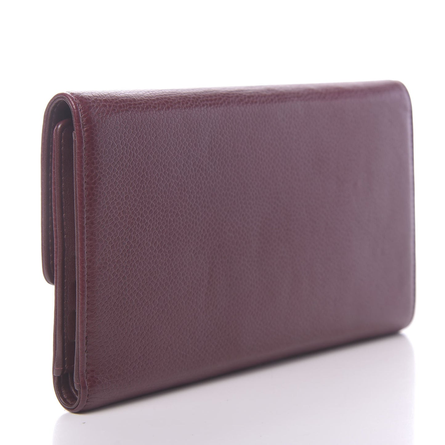 Caviar Timeless CC Large Flap Wallet Burgundy