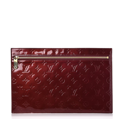 Louis Vuitton Vernis Pershing Square Clutch GM Rouge Fauviste 1 of 6