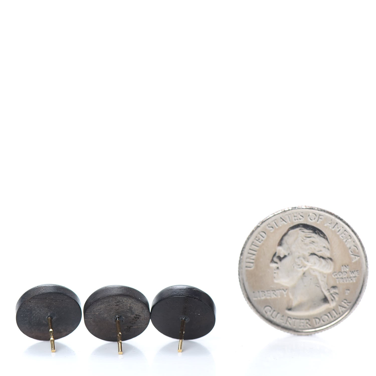 Louis Vuitton Tiger Wood Brass Silvania Stud Earrings 2 of 4