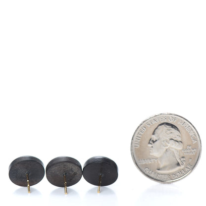 Louis Vuitton Tiger Wood Brass Silvania Stud Earrings 2 of 4