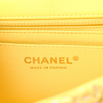 Chanel Tweed Quilted 2.55 Reissue Mini Flap Yellow 6 of 11