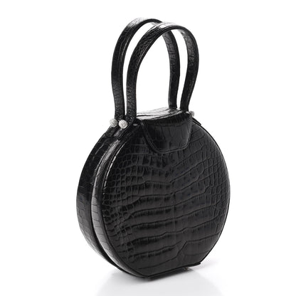 Judith Leiber Crocodile Crystal Evening Bag Black 4 of 10