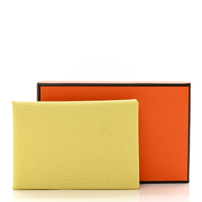 Hermes Chevre Mysore Calvi Duo Card Case Limoncello 7 of 7