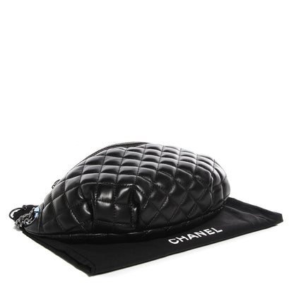 Chanel Lambskin Quilted Banane Waist Bag Black 4 of 8