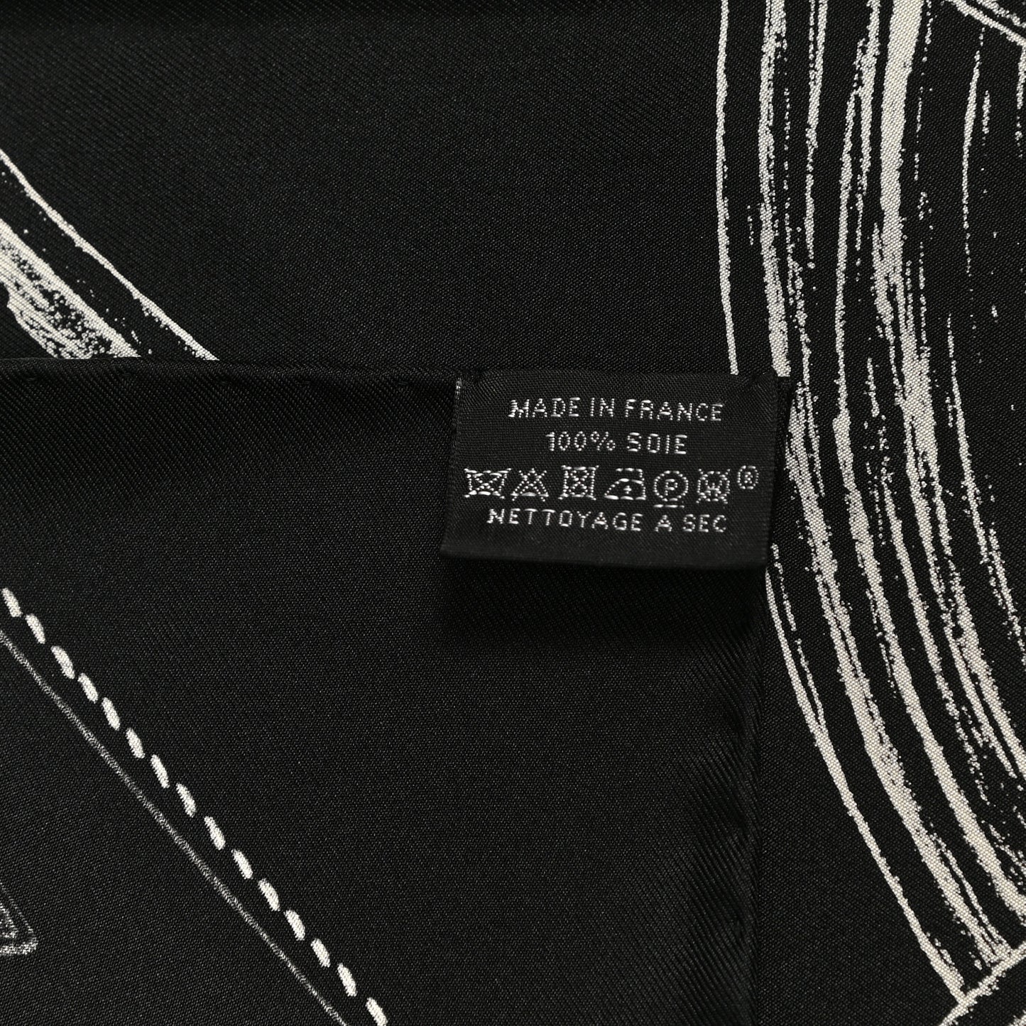 Silk Projets Carres Scarf 90 Black White