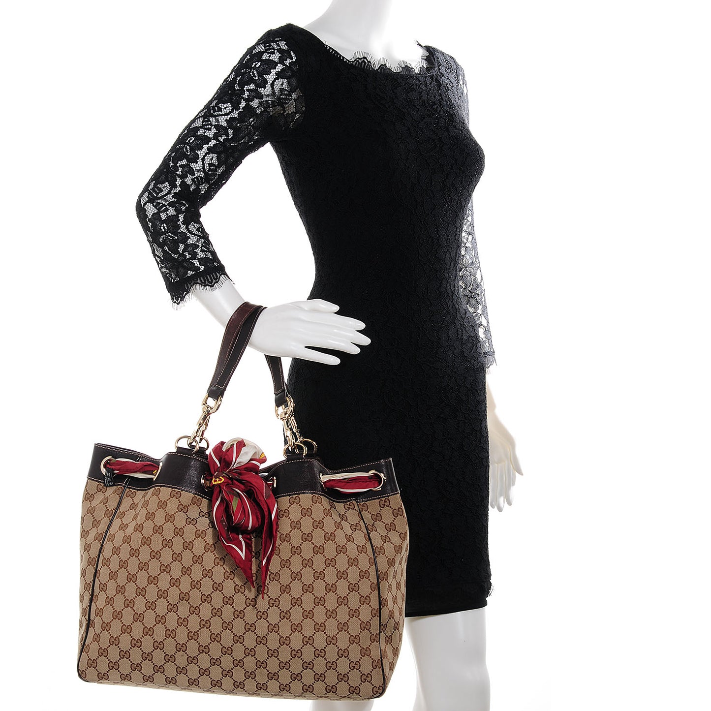 Monogram Large Positano Tote Brown