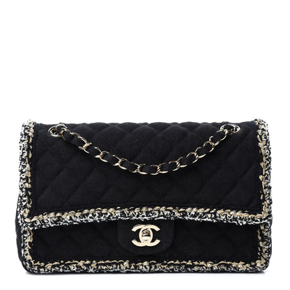 Chanel Denim Braided Medium Flap Bag Black 1 of 10