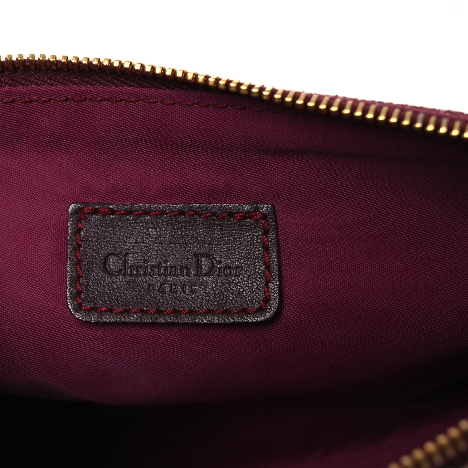 Christian Dior Monogram Mini Saddle Pochette Burgundy 6 of 13