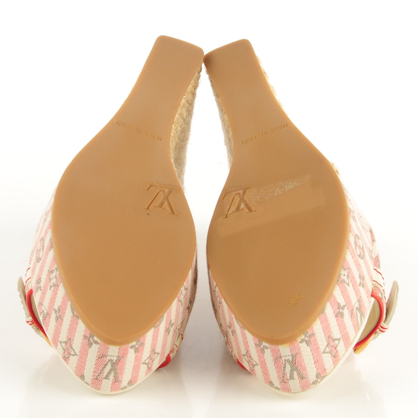 Mini Lin Croisette Anemone Wedges Sandals 38 Red