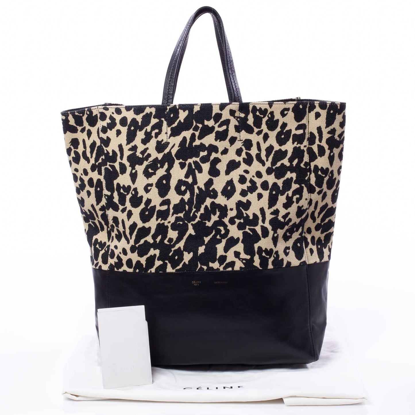 Lambskin Jute Leopard Bi-Cabas
