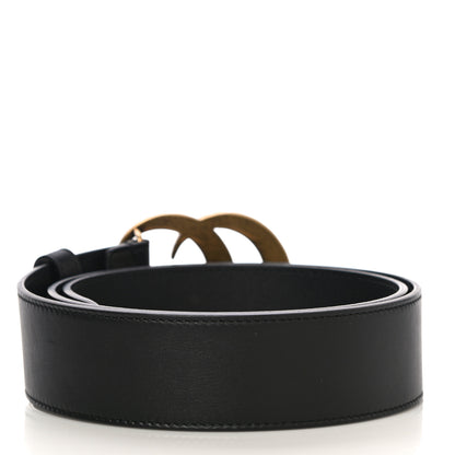 Gucci Moon Calfskin Pearl Double G 40mm Belt 85 34 Black Cream 2 of 6