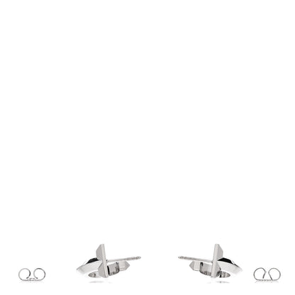 Tiffany 18K White Gold T1 Hoop Earrings 3 of 5
