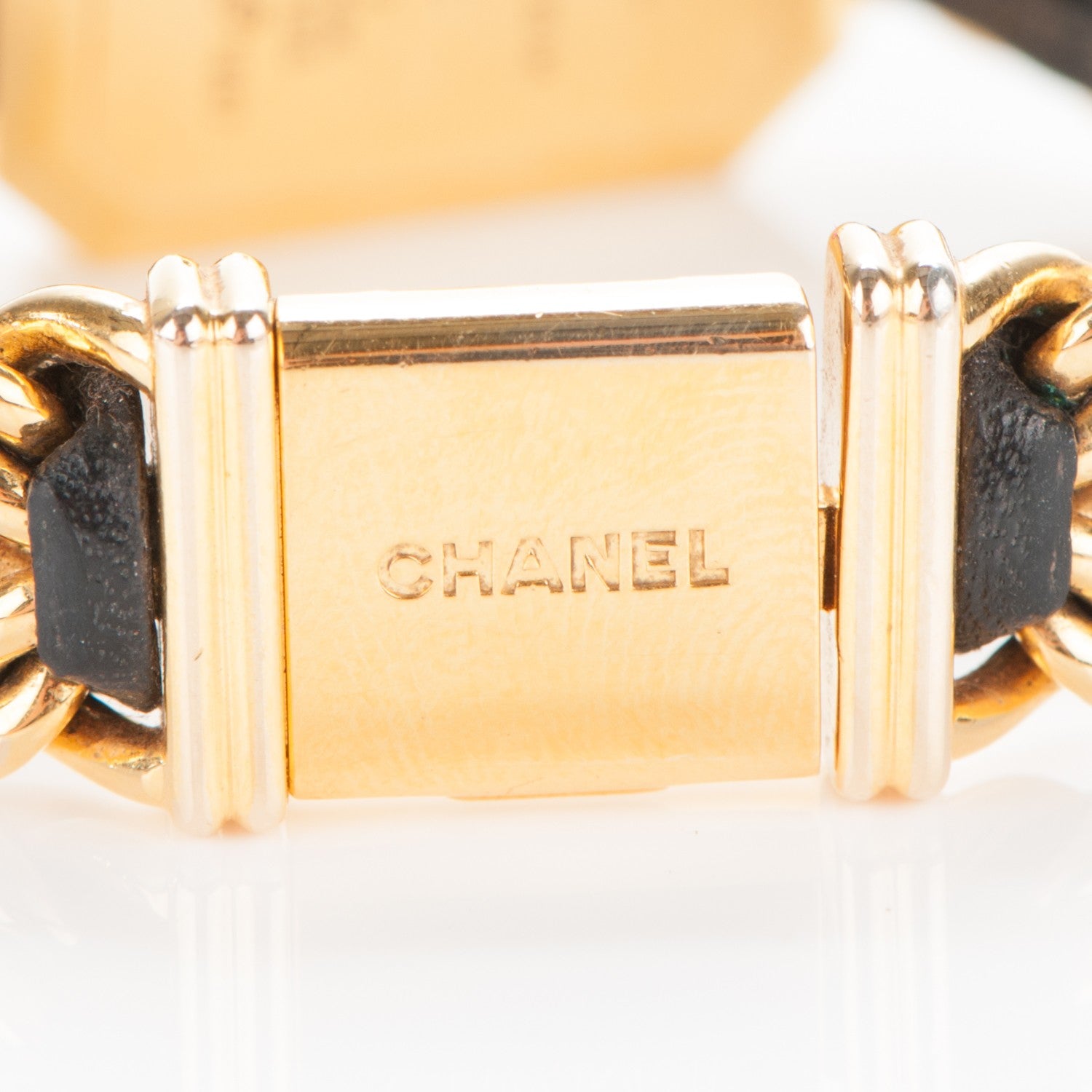 Chanel Stainless Steel Lambskin 20mm Chain Premiere Quartz Watch Gold S 6 of 8