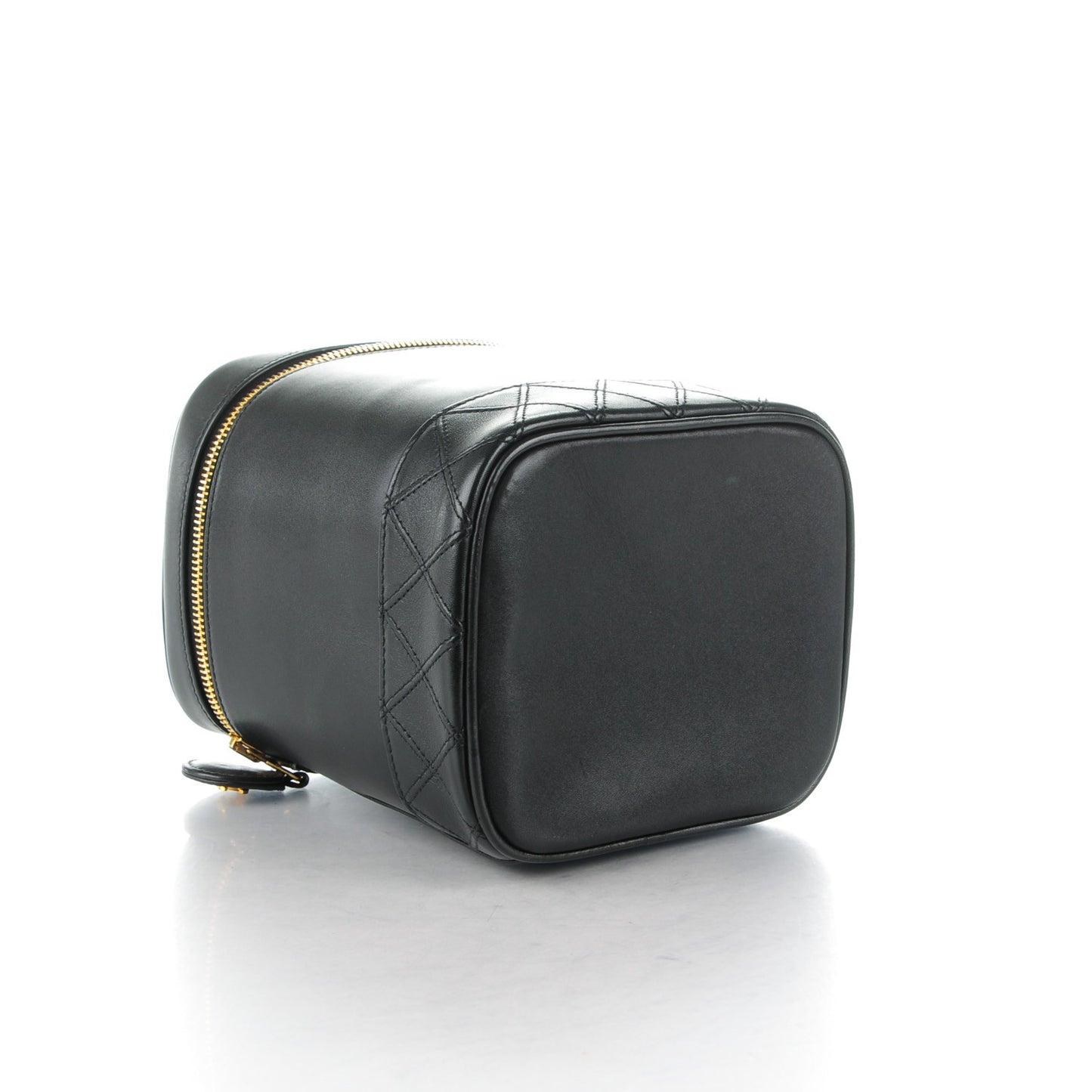Lambskin Vanity Cosmetic Case Black