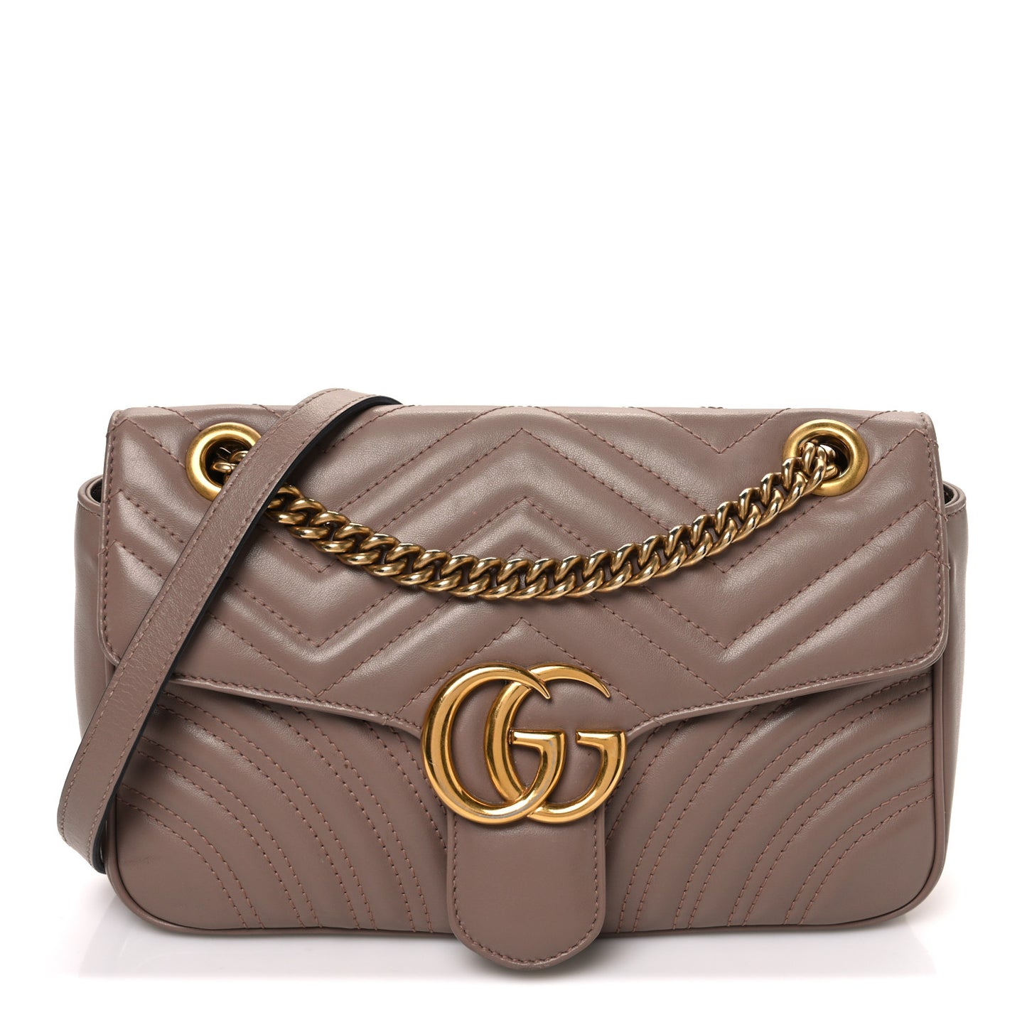 Calfskin Matelasse Small GG Marmont Shoulder Bag Porcelain Rose