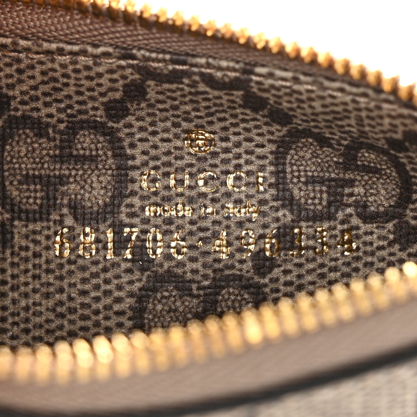 X BALENCIAGA GG Supreme Monogram Logo Card Case With Strap Beige Ebony