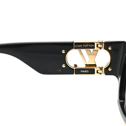 Louis Vuitton Acetate LV Link Square Sunglasses Z1478E Black 5 of 7