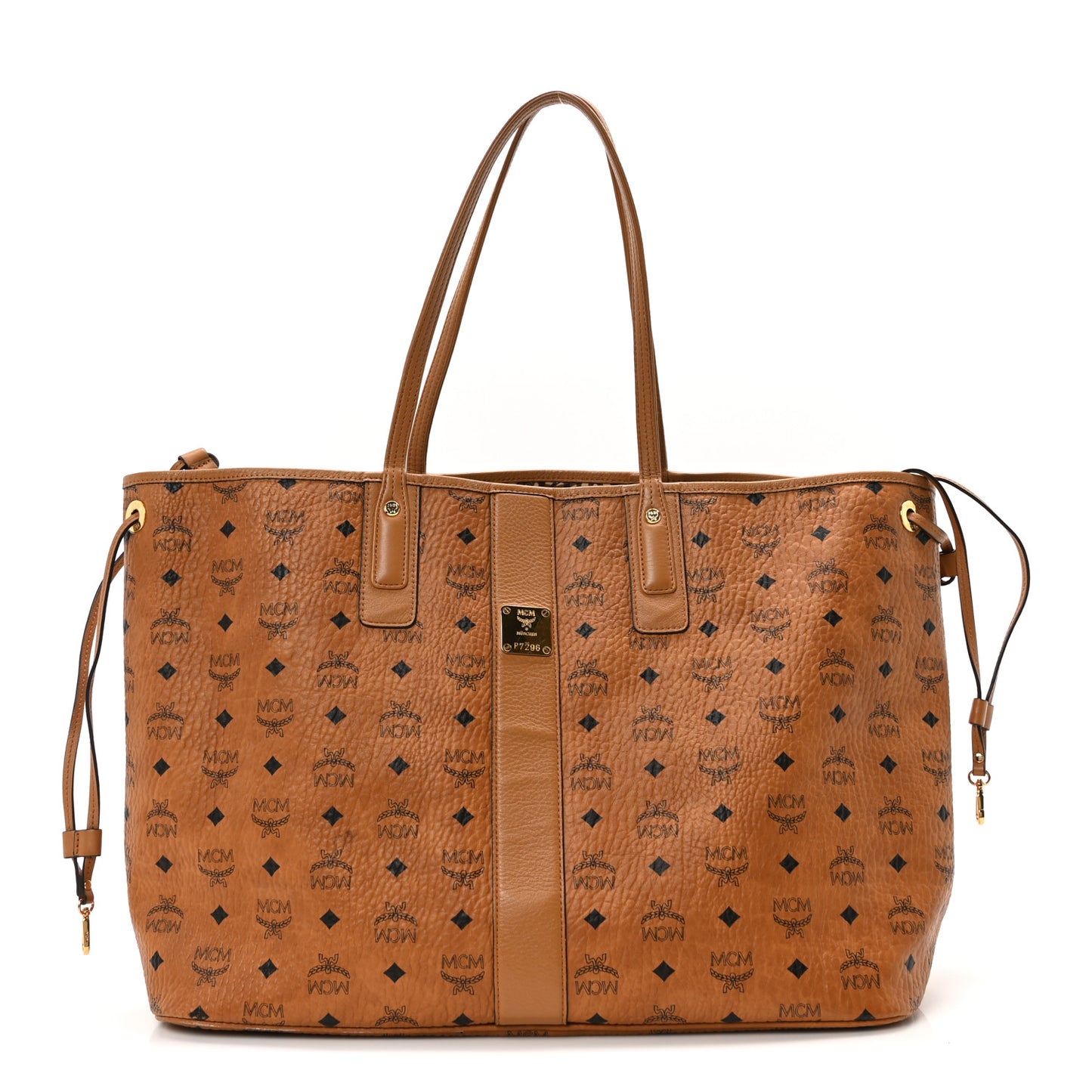 Visetos Large Liz Reversible Shopper Tote Cognac