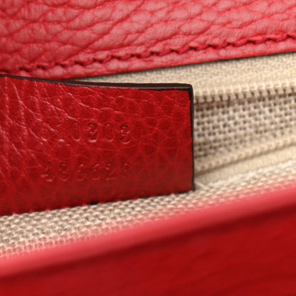 Gucci Dollar Calfskin Interlocking G Shoulder Bag Red 7 of 10